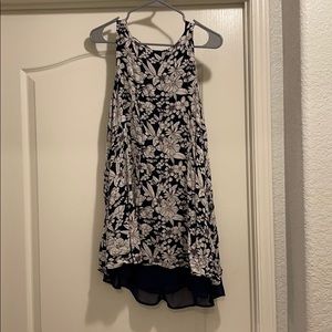 Navy/floral dress